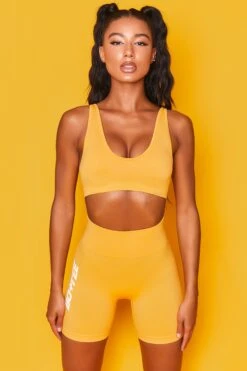 Unleash Seamless Cycling Shorts In Orange