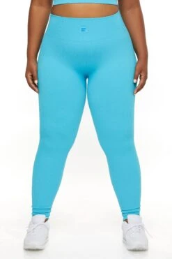 High Waist Leggings In Blue 23 High Waist Leggings In Blue -Core Fit Shop BT0034 1 Back In Gear Blue Leggings