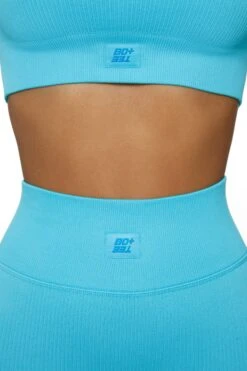 High Waist Biker Shorts In Blue -Core Fit Shop BT0041 6 Game On Blue Biker Short 2