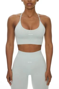 Seamless Sports Bra In Grey -Core Fit Shop BT0383 1 Grey Sport Bra