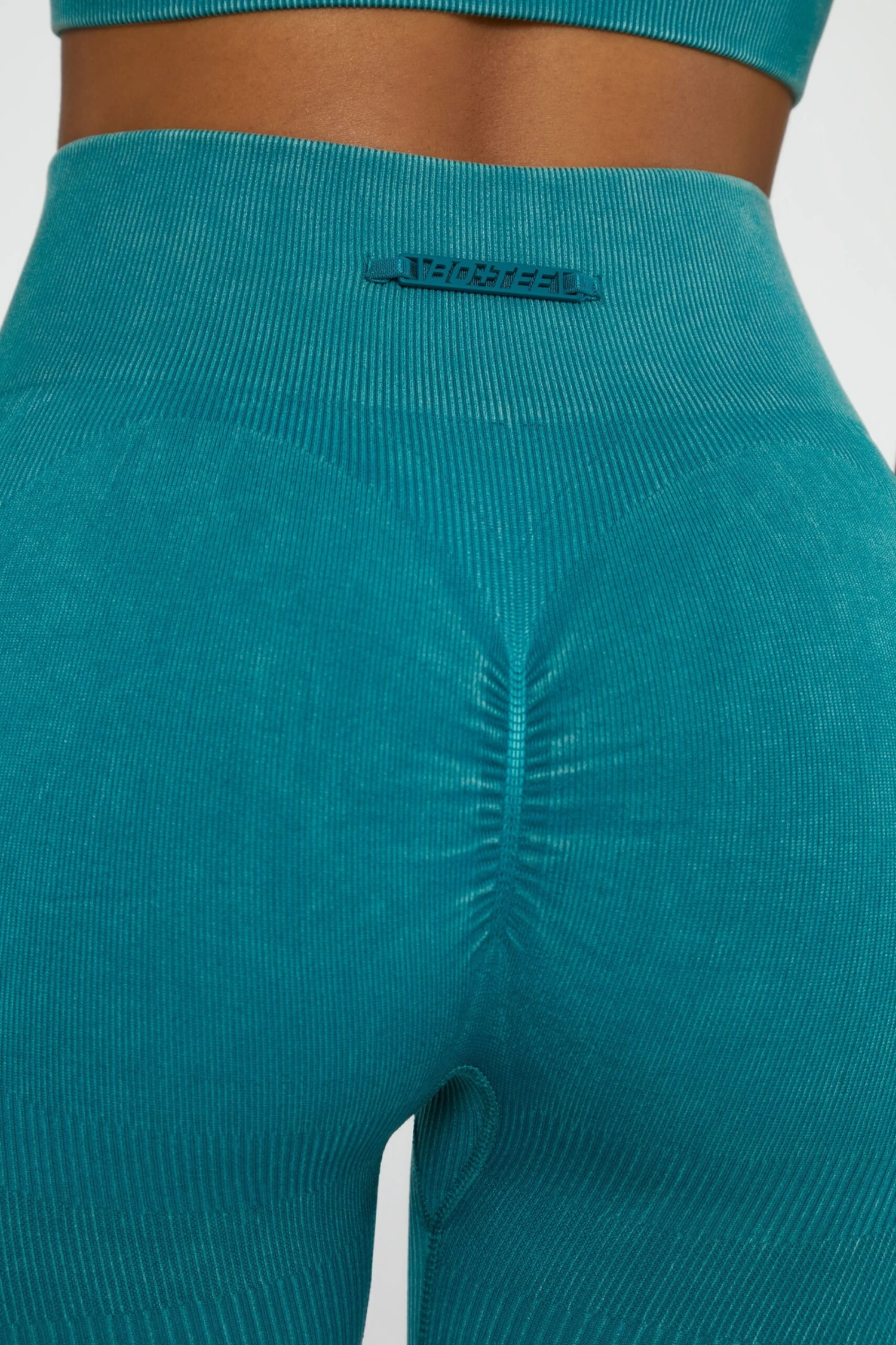 High Waisted Leggings In Teal 5 High Waisted Leggings In Teal - Image 3
