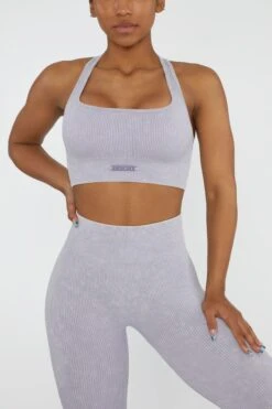 Square Neck Sports Bra In Lilac -Core Fit Shop BT0422 2 Iconic Lilac Sqaure Neckline Sports Bra