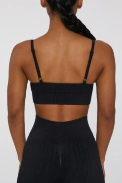 Sports Bra In Black 11 Sports Bra In Black -Core Fit Shop BT0440 BT0443 10 Black High Waisted Printed Sports Leggings Crop Top