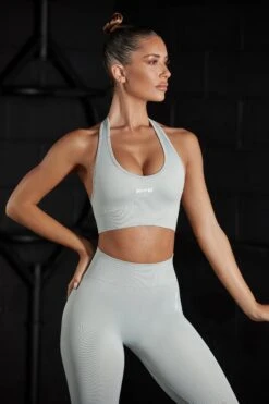 Halter Neck Sports Bra In Grey 19 Halter Neck Sports Bra In Grey -Core Fit Shop BT0463 BT0466 8 Grey Halter Sports Bra Leggings