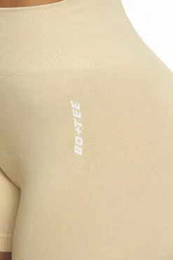 Seamless High Waist Mini Shorts In Beige 14 Seamless High Waist Mini Shorts In Beige -Core Fit Shop BT0464 6 Beige Biker Shorts