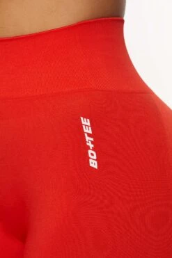 Seamless High Waist Biker Shorts In Red -Core Fit Shop BT0465 1 Red Biker Shorts