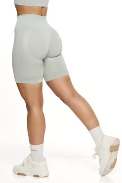 Seamless High Waist Biker Shorts In Grey 17 Seamless High Waist Biker Shorts In Grey -Core Fit Shop BT0465 5 Grey Biker Shorts