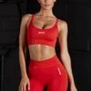 Seamless High Waist Biker Shorts In Red -Core Fit Shop BT0465 7 Red Biker Shorts