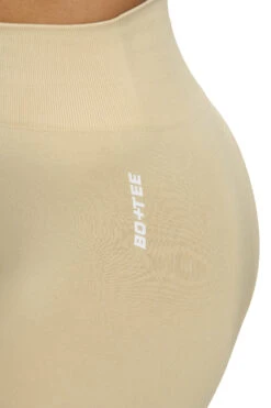 High Waist Seamless Leggings In Beige -Core Fit Shop BT0466 1 Beige High Waisted Sports Leggings