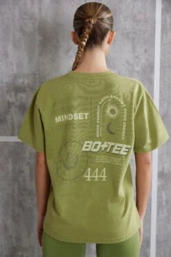 Oversized T-Shirt In Olive -Core Fit Shop BT0479 4 Unwind Olive Oversized Tee