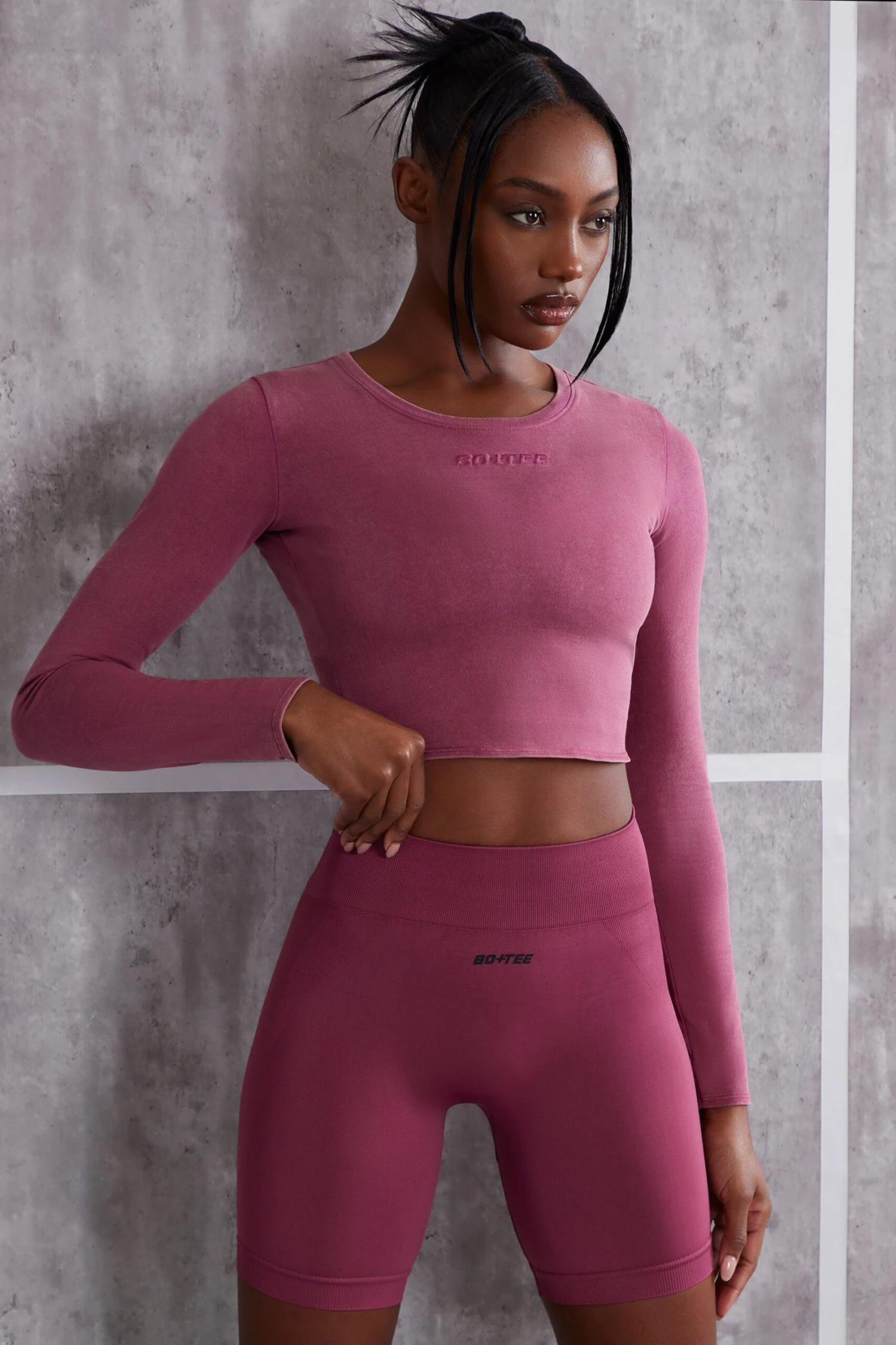 Long Sleeve T-Shirt In Dark Rose 3 Long Sleeve T-Shirt In Dark Rose