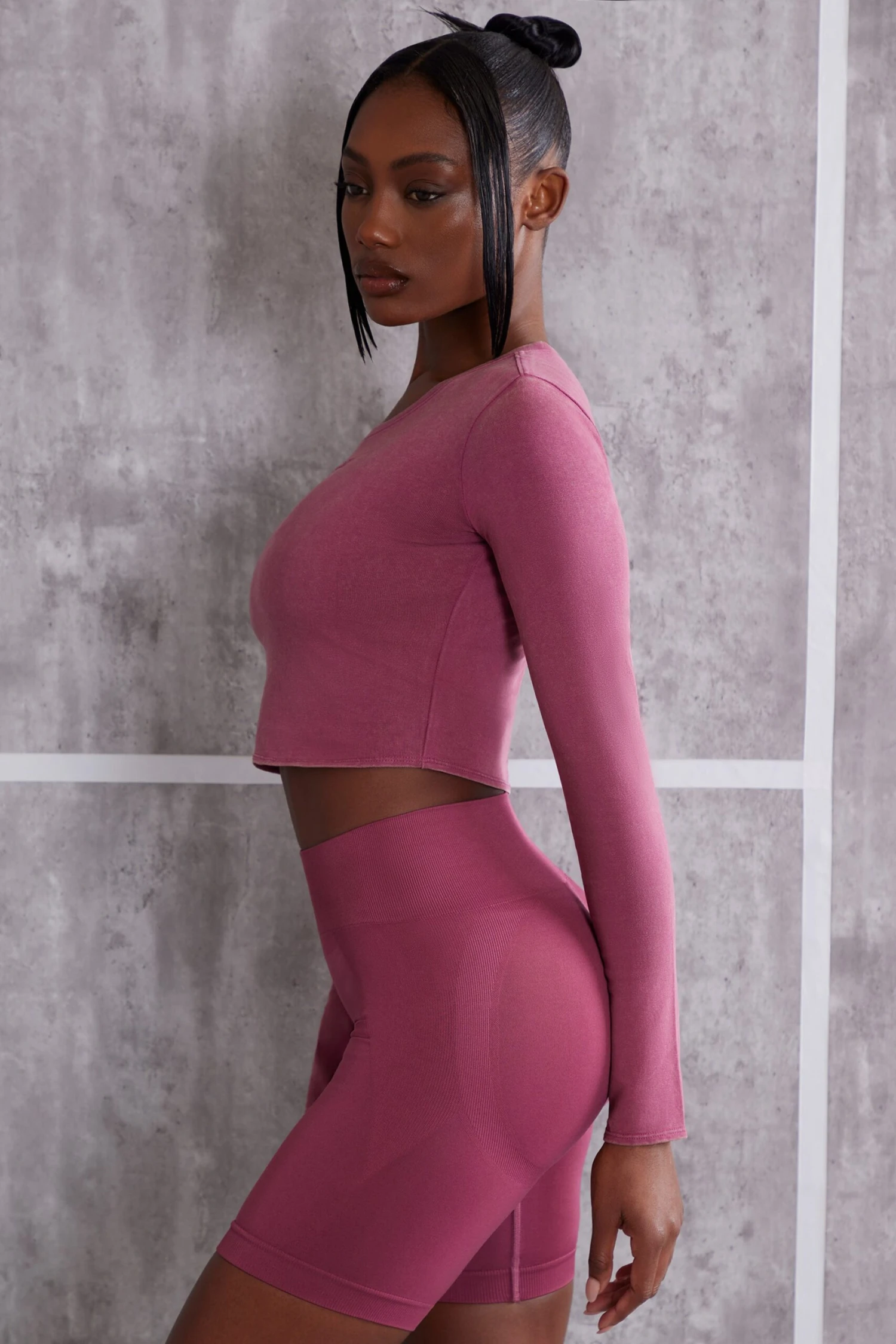 Long Sleeve T-Shirt In Dark Rose 5 Long Sleeve T-Shirt In Dark Rose - Image 3