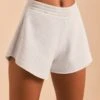 Sweat Shorts In Heather Grey -Core Fit Shop BT0492 2 Relax Light Marl Grey Shorts