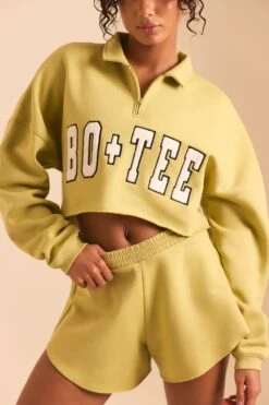 Half Zip Sweater In Matcha Green