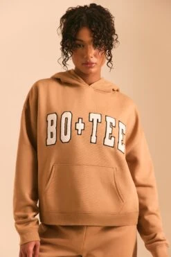 Oversized Hoodie In Chestnut Brown -Core Fit Shop BT0493 3 Off Duty Macchiato Brown Jumper