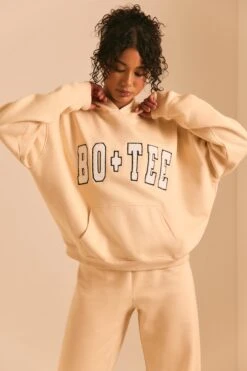 Oversized Hoodie In Sand -Core Fit Shop BT0493 3 Off Duty Sand Jumper