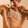 Oversized Hoodie In Chestnut Brown -Core Fit Shop BT0493 4 Off Duty Macchiato Brown Jumper
