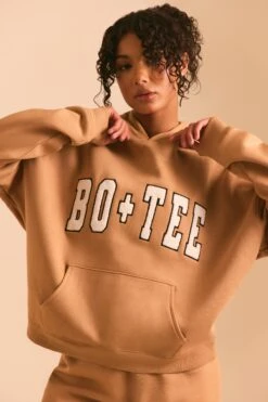 Oversized Hoodie In Chestnut Brown