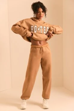 Relaxed Fit Joggers In Chestnut Brown -Core Fit Shop BT0495 6 MacchiatoBrown Joggers