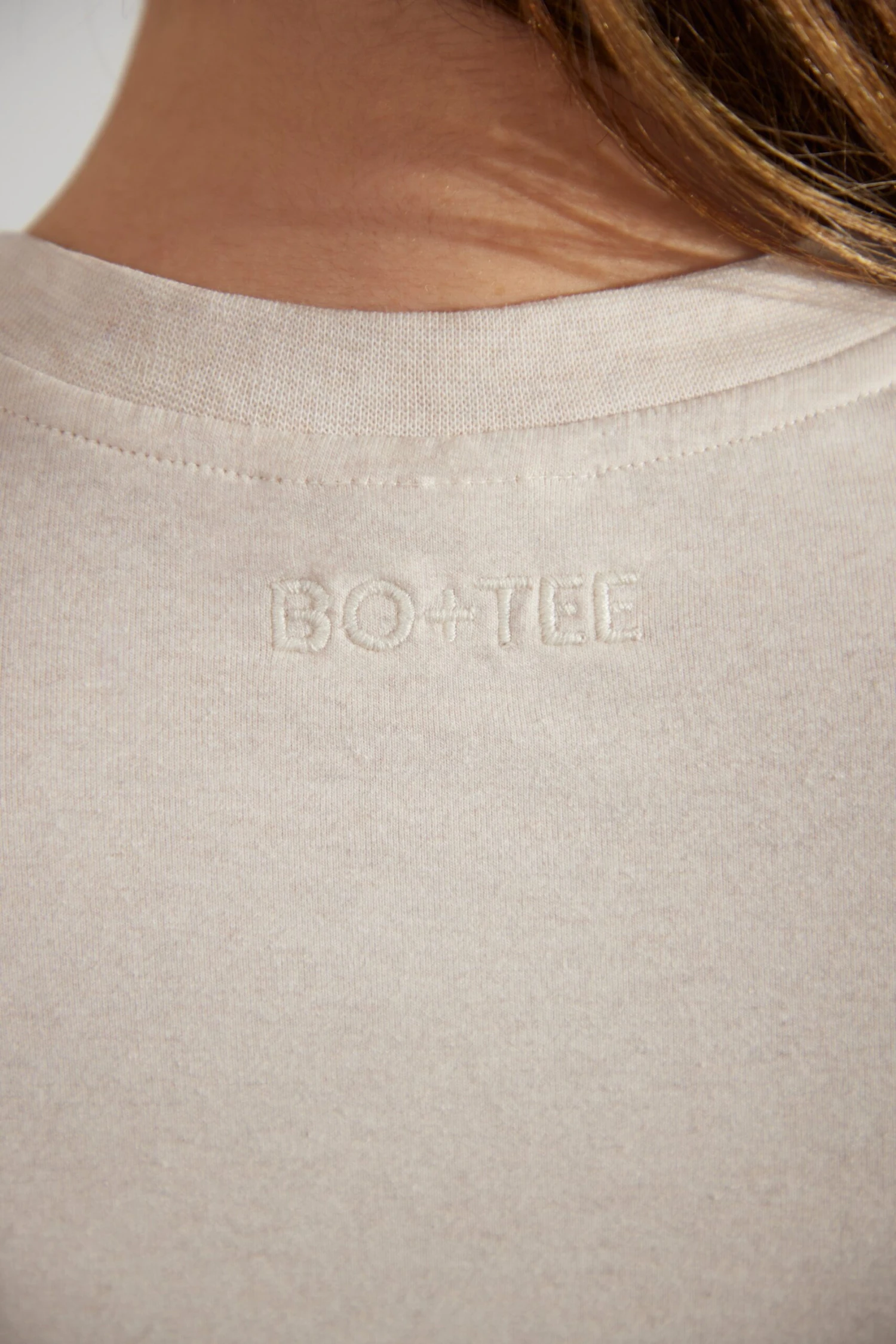 Cap Sleeve Baby Tee In Heather Oat 5 Cap Sleeve Baby Tee In Heather Oat - Image 4