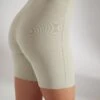 Soft Cotton Biker Shorts In Limestone -Core Fit Shop BT0508 7 Base Limestone Cotton Spandex Shorts