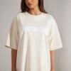 Oversized Short Sleeve T-Shirt In Heather Oat -Core Fit Shop BT0510 4 Society Oat Oversized T Shirt