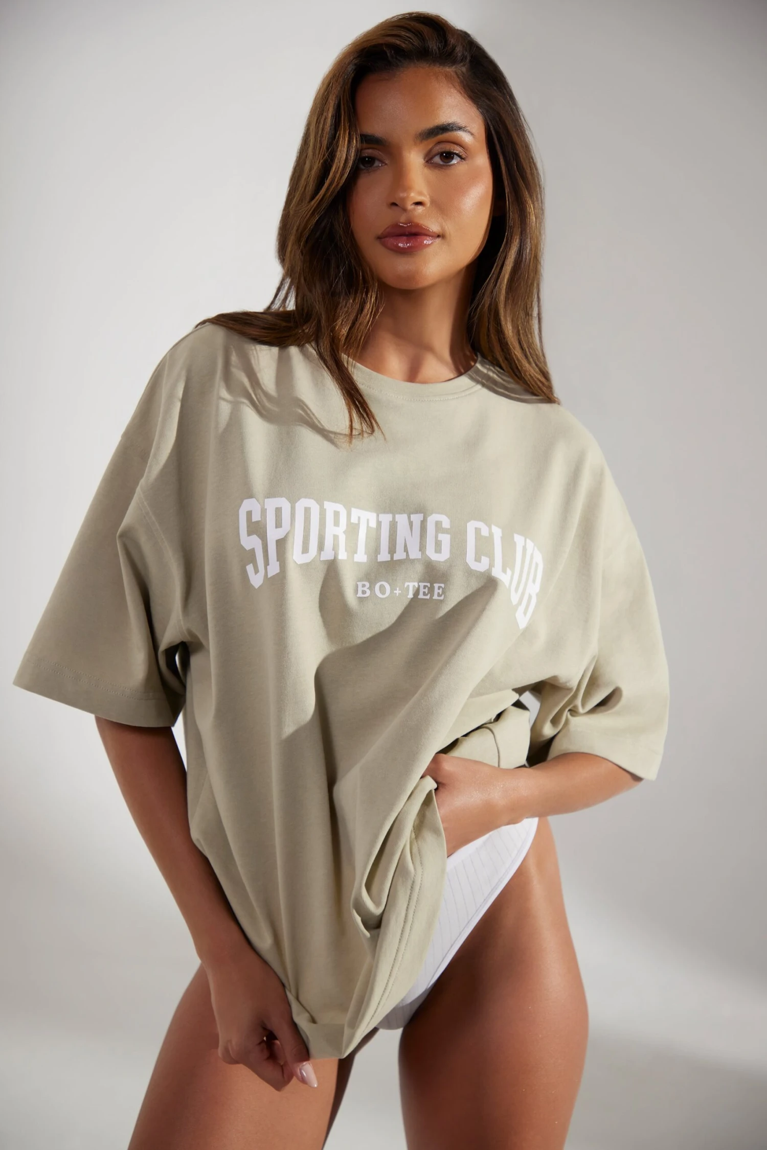 Oversized Short Sleeve T-Shirt In Limestone 8 Oversized Short Sleeve T-Shirt In Limestone - Image 6