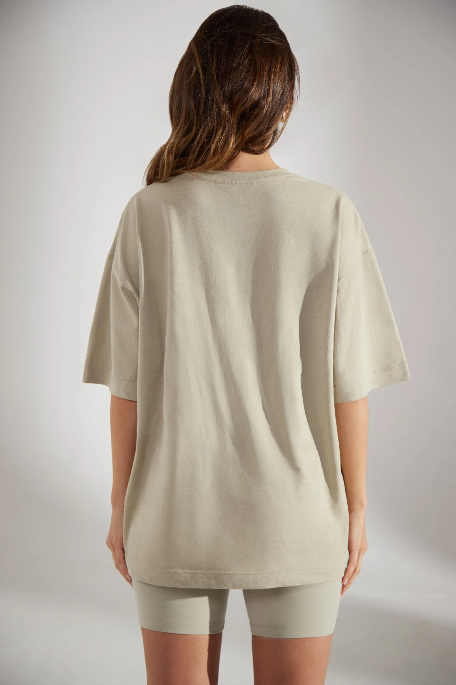Oversized Short Sleeve T-Shirt In Limestone 4 Oversized Short Sleeve T-Shirt In Limestone - Image 2