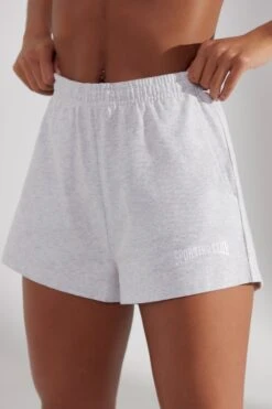 Sweat Shorts In Heather Grey -Core Fit Shop BT0512 5 Groundwork Marled Grey Mini Shorts