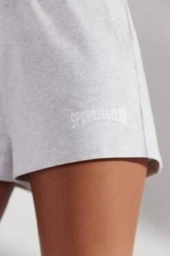 Sweat Shorts In Heather Grey -Core Fit Shop BT0512 6 Groundwork Marled Grey Mini Shorts