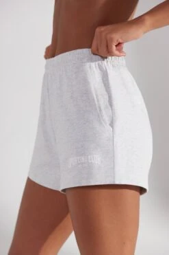 Sweat Shorts In Heather Grey -Core Fit Shop BT0512 7 Groundwork Marled Grey Mini Shorts