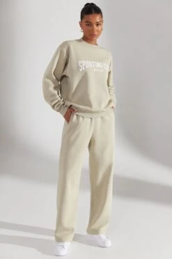 Wide Leg Joggers In Limestone -Core Fit Shop BT0514 6 Principal Limestone Wide Leg Joggers 5bf464f9 1844 41b1 b9ad d57ae1d1769a