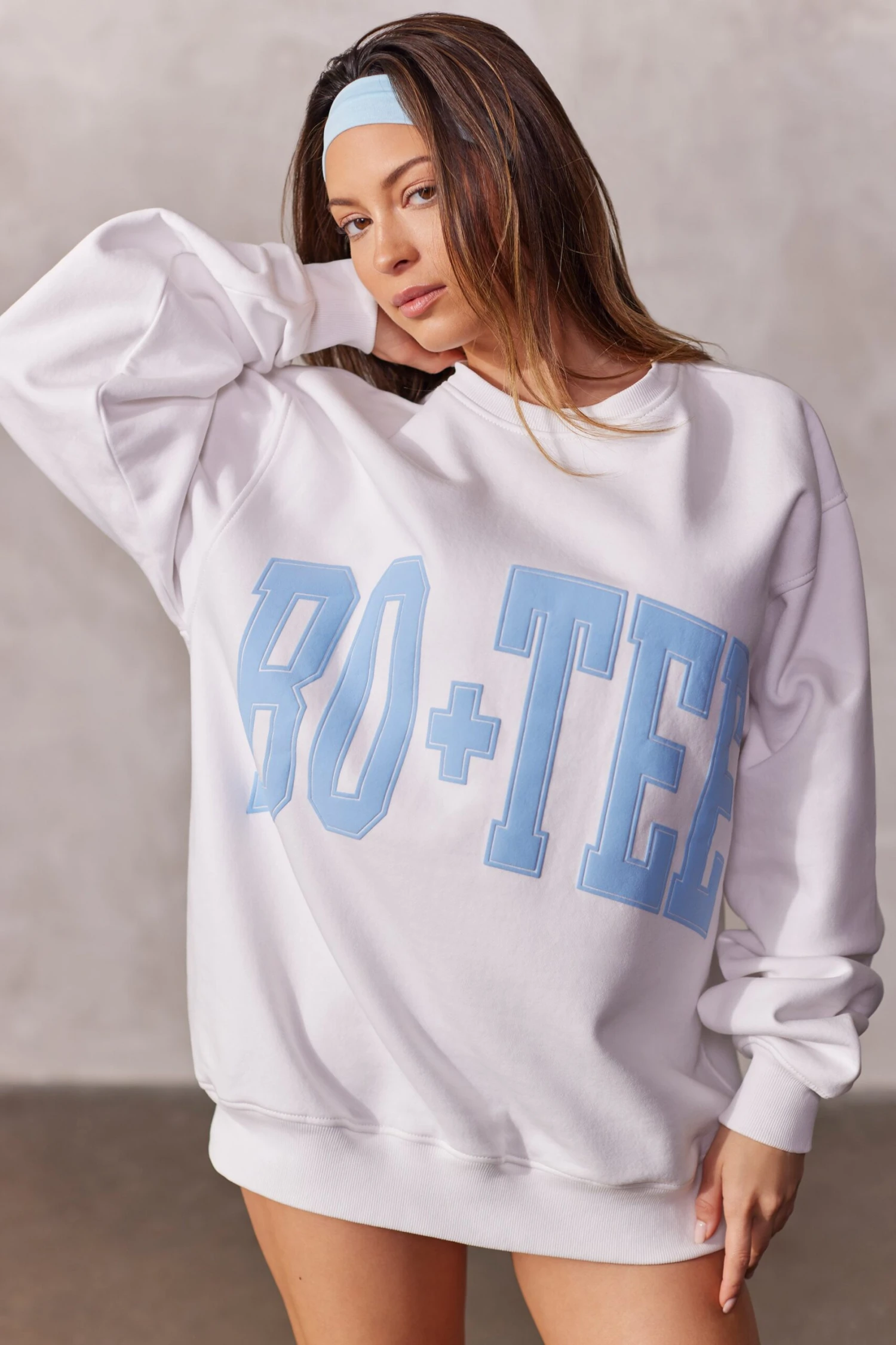 Oversized Sweatshirt In Blue Print 3 Oversized Sweatshirt In Blue Print