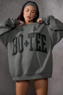 Oversized Sweatshirt In Charcoal -Core Fit Shop BT0515 3 Dark Grey Oversized Jumper f1c04924 7645 42f8 b2c4 f9935ce6ac66