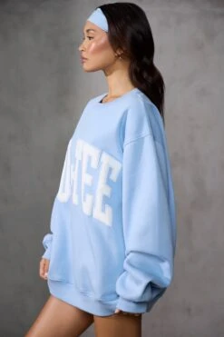 Oversized Sweatshirt In Sky Blue -Core Fit Shop BT0515 4 Light Blue Oversized Sweater