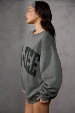 Oversized Sweatshirt In Charcoal -Core Fit Shop BT0515 5 Dark Grey Oversized Jumper cd887229 ae9d 4195 9ce7 fc3530cf3407
