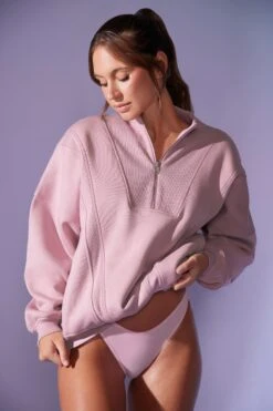 Oversized Half Zip Sweatshirt In Dusty Mauve 15 Oversized Half Zip Sweatshirt In Dusty Mauve -Core Fit Shop BT0517 1 Comfort Zone Rose Oversized Half Zip Sweater 0ff19f0a c945 4503 a0eb 761e945ca3d5
