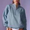 Oversized Half Zip Sweatshirt In Denim Blue -Core Fit Shop BT0517 3 Comfort Zone Slate Blue Oversized Half Zip Sweater 7a853ef7 c58a 4569 8a1c 845779cbb3b6