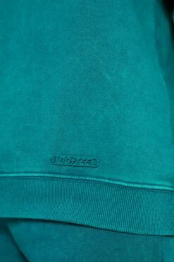 Oversized Sweatshirt In Teal -Core Fit Shop BT0565 4 Recovery Teal Acid Wash Oversized Sweatshirt