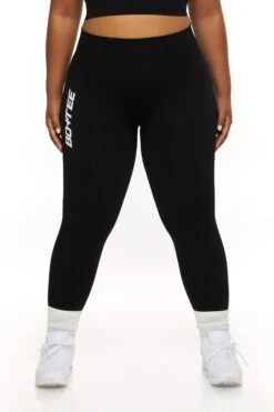 Full Length Seamless Leggings In Black -Core Fit Shop BT0568 1 Black Leggings 1