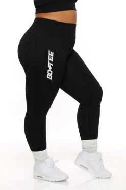 Full Length Seamless Leggings In Black -Core Fit Shop BT0568 3 Black Leggings 1