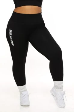 Full Length Seamless Leggings In Black -Core Fit Shop BT0568 4 Black Leggings 1