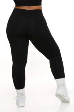 Full Length Seamless Leggings In Black -Core Fit Shop BT0568 5 Black Leggings 1