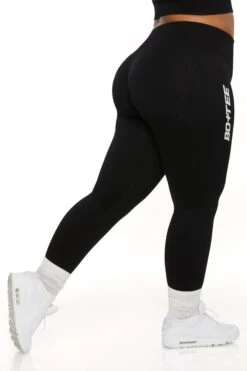 Full Length Seamless Leggings In Black -Core Fit Shop BT0568 6 Black Leggings 1