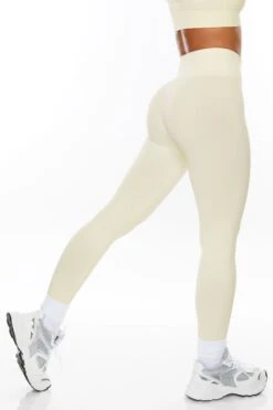 Seamless Full Length Leggings In Ivory -Core Fit Shop BT0572 3 Vitality Ivory Sports Leggings 7a32347c c27f 4ac7 b9e9 753a8865d5ff