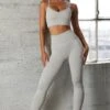 Seamless Full Length Leggings In Grey