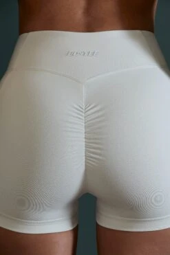 Wrap Over Mini Shorts With Pockets In Grey -Core Fit Shop BT0603 BT0606 3 Courage Grey Plunge Sport Bra Condition Mini Shorts 3