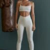 High Waist Wrap Over Leggings In Grey -Core Fit Shop BT0605 BT0604 1 Grey Full Lenght Leggings Scoop Sport Bra 7678ba78 05e2 44a3 8676 7ed9033d0429