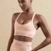 Cross Back Sports Bra In Blush -Core Fit Shop BT0609 BT0594 5 Peach Croos Back Sports Bra Mini Shorts