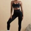 Seamless High Waist Leggings In Black 2 Seamless High Waist Leggings In Black -Core Fit Shop BT0610 1 BT0591 Black Sports Bra Leggings 7c1f03bd 0c2b 4bdb 88d2 1ad7ab4d2d87